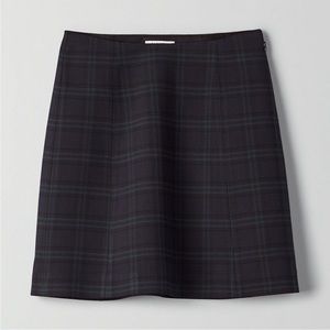 Aritzia Babaton Mini Skirt - Navy/Green